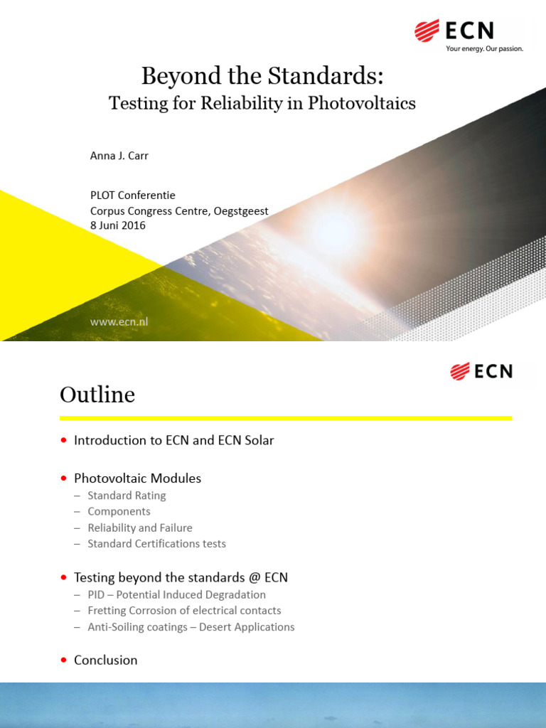 Reliability Testing in Photovoltaics | PDF | Photovoltaics | Solar Panel