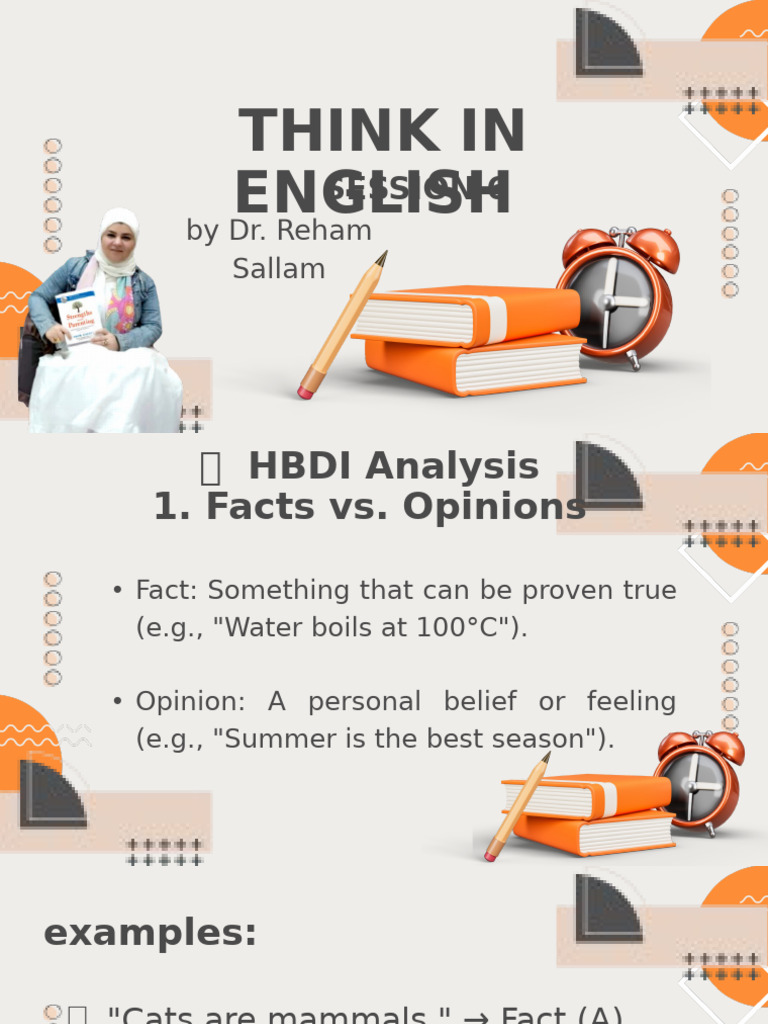 Facts, Opinions, and Mindsets in English | PDF | Learning | Cognition