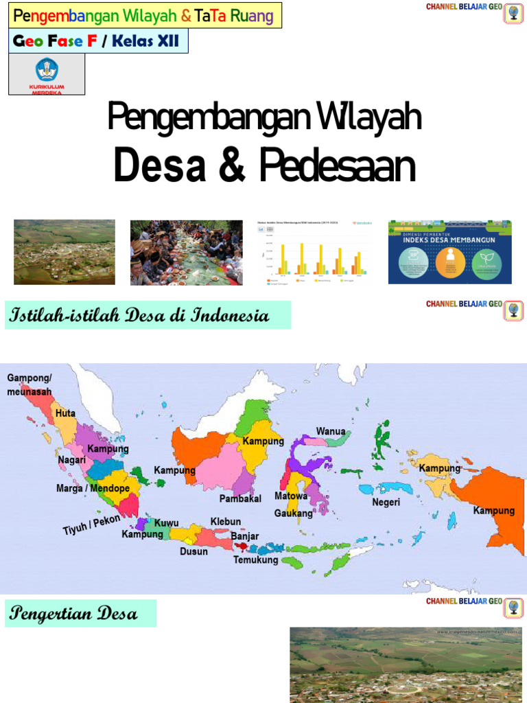 Klasifikasi dan Pengembangan Desa di Indonesia | PDF
