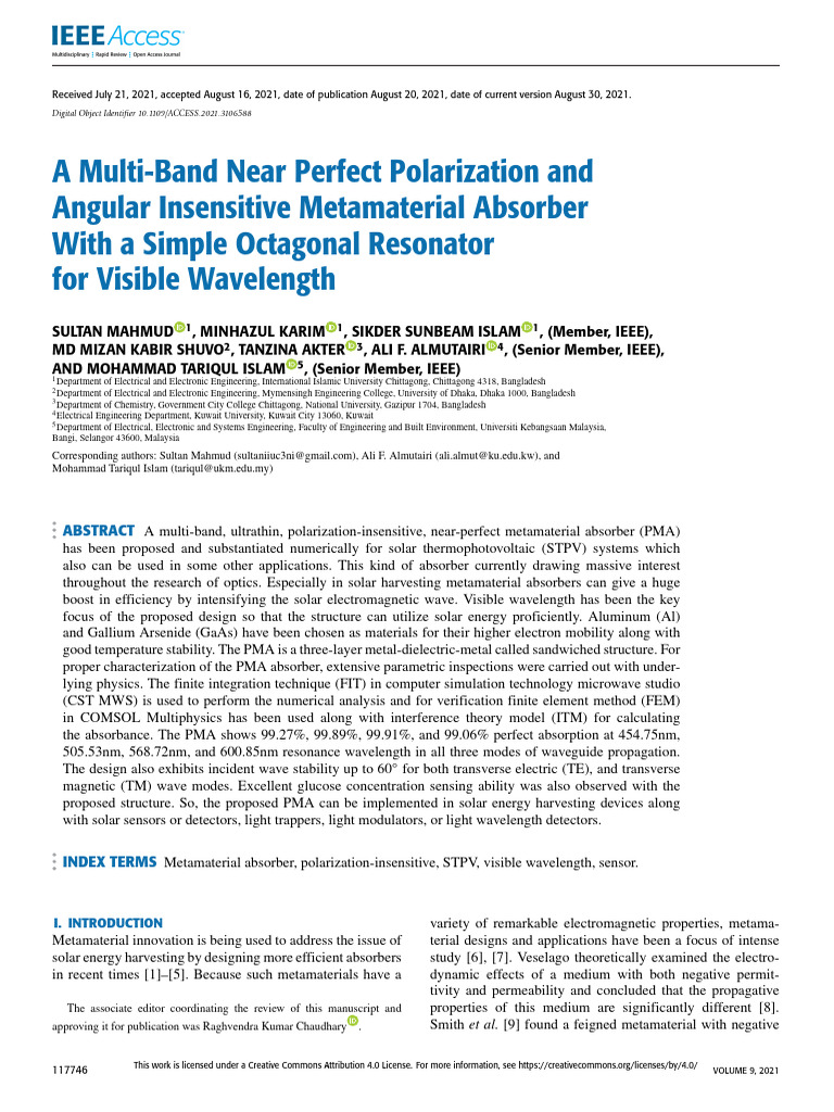 Ref 1A Multi-Band Near Perfect Polarization and Angular Insensitive ...