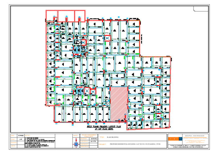 Stilt Slab Drawing for Residential Project | PDF | Floors | Pedestrian ...