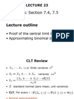 CLT Review and Applications to Binomial Distributions