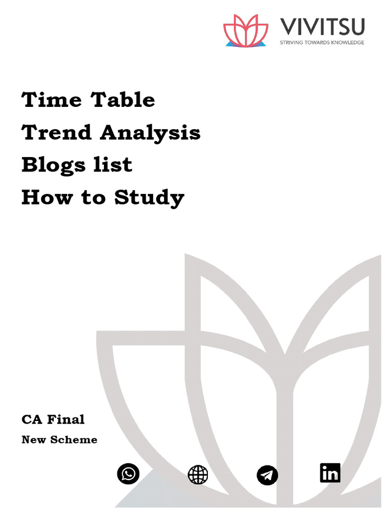 CA Final Study Guide & Tips | PDF | Tax Deduction | Taxes