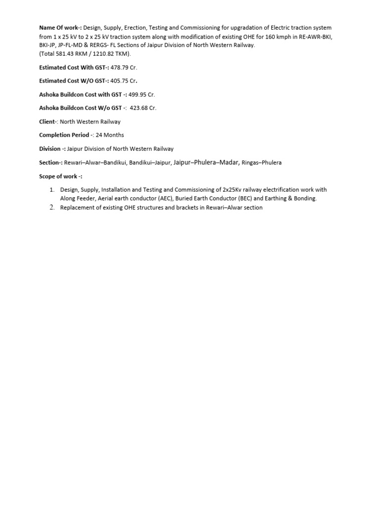 NWR Jaipur Division | PDF