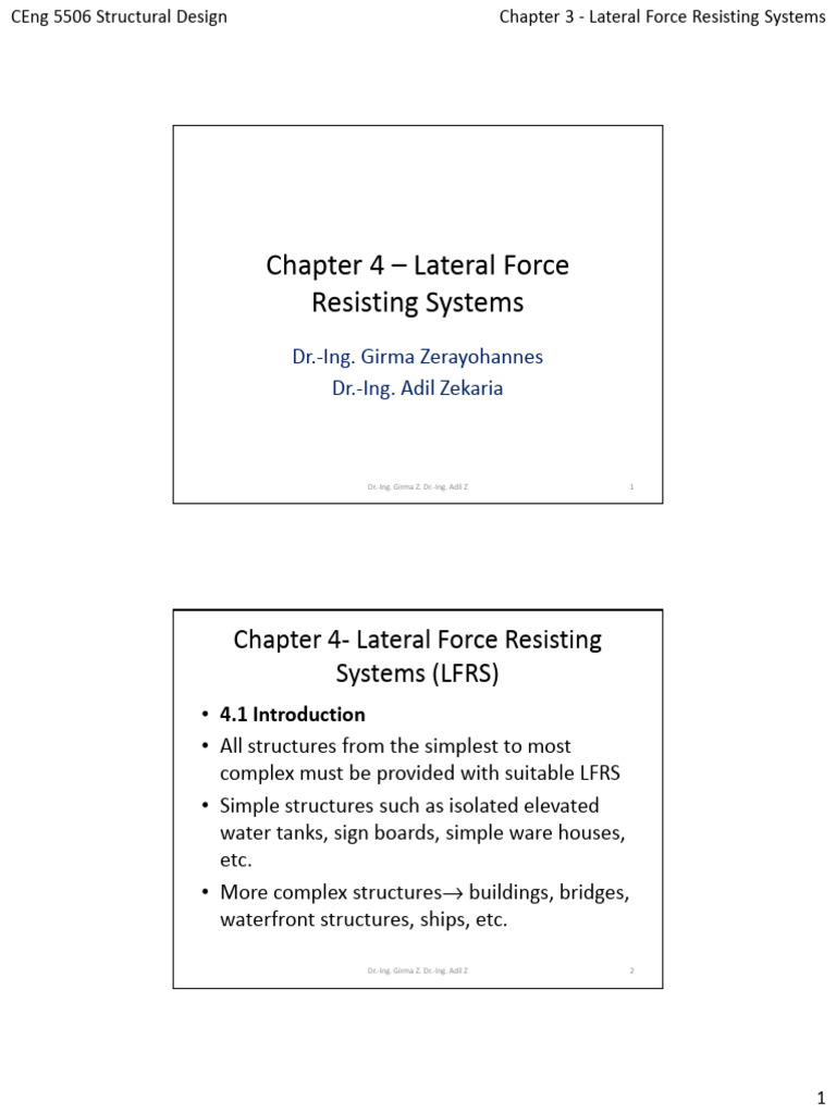 Lateral Force Resisting Systems Explained | PDF | Force | Mechanics