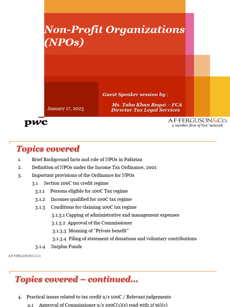 Presentation Open Discussion Npo Under It | PDF | Nonprofit ...