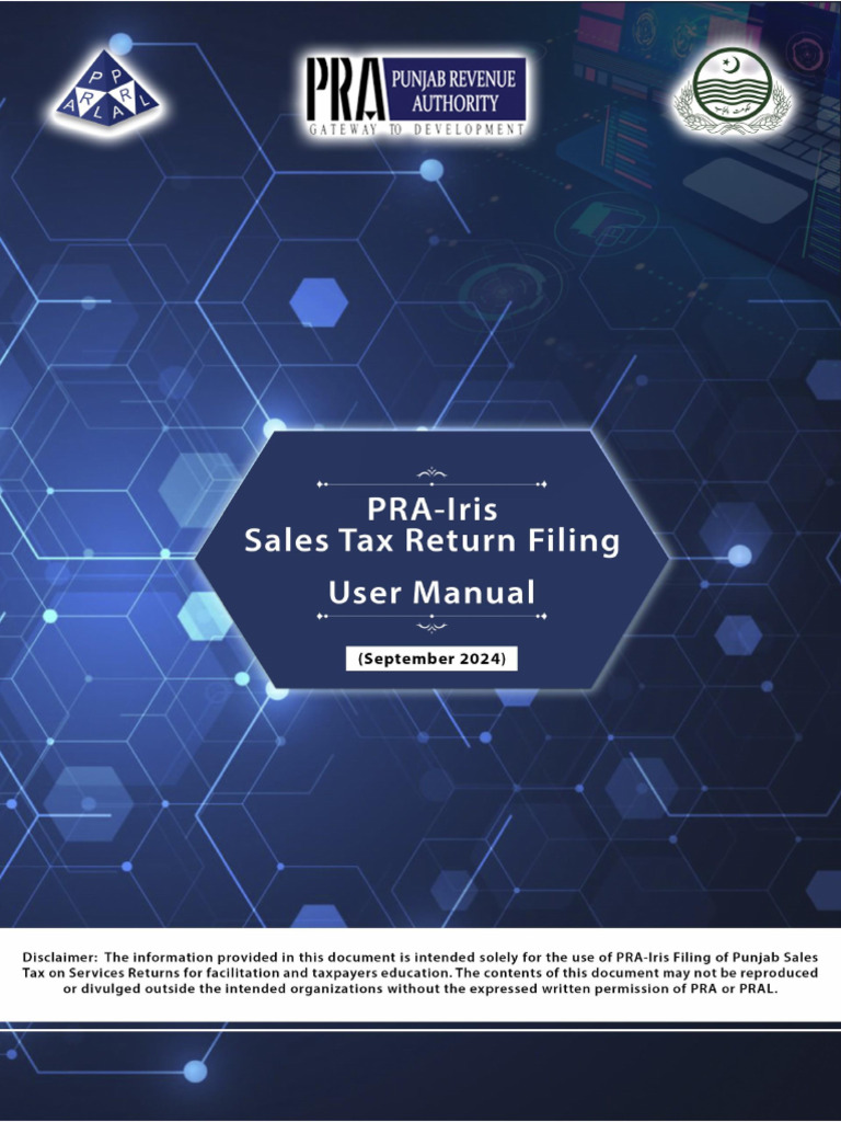 PRA-Iris Sales Tax Return Guide | PDF | Button (Computing) | Invoice