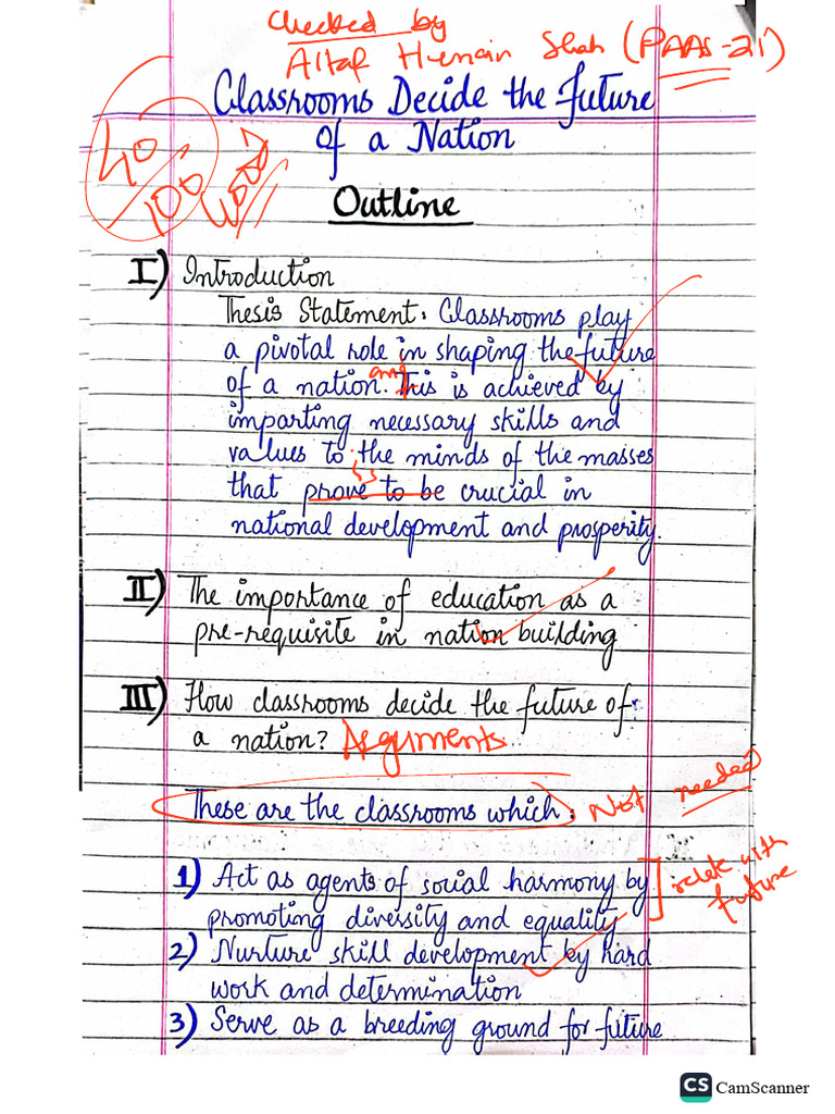 Ayesha Javed - Essay Classrooms Decide The Future of A Nation | PDF