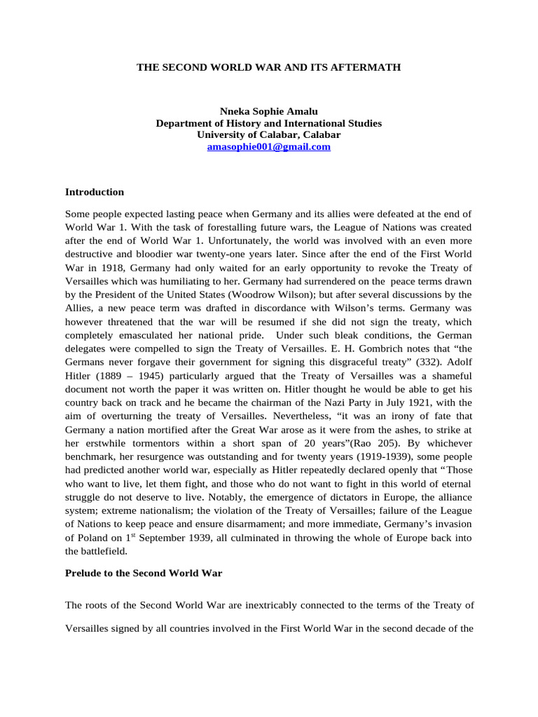Causes of the Second World War | PDF | Nazi Germany | Fascism