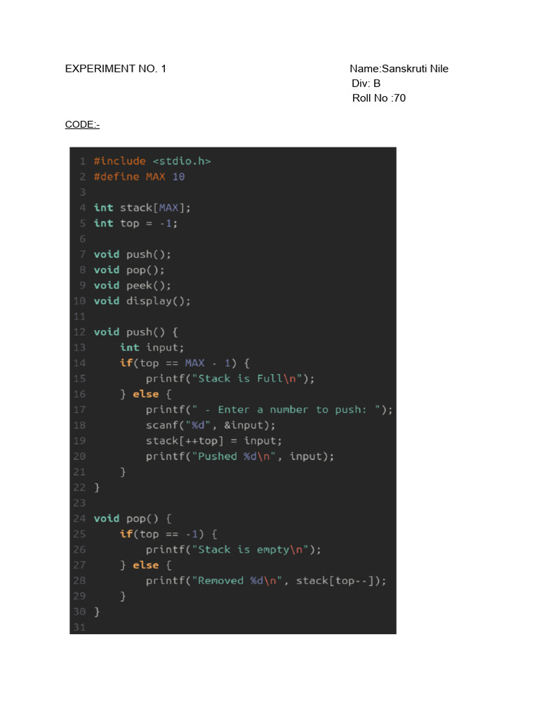 DS Experiment 1 | PDF