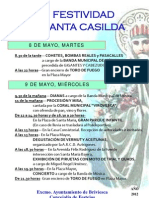 Cartel Festividad Santa Casilda 2.012