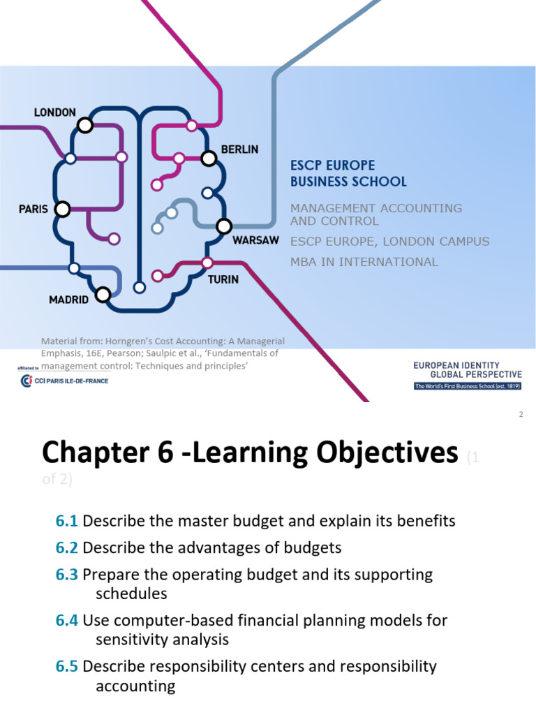 Topic 2-3 Management Control MBA 2025 | PDF | Budget | Profit (Economics)