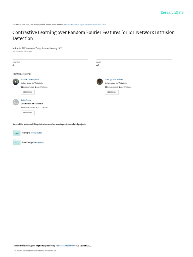 IoT Intrusion Detection via Contrastive Learning | PDF | Machine ...