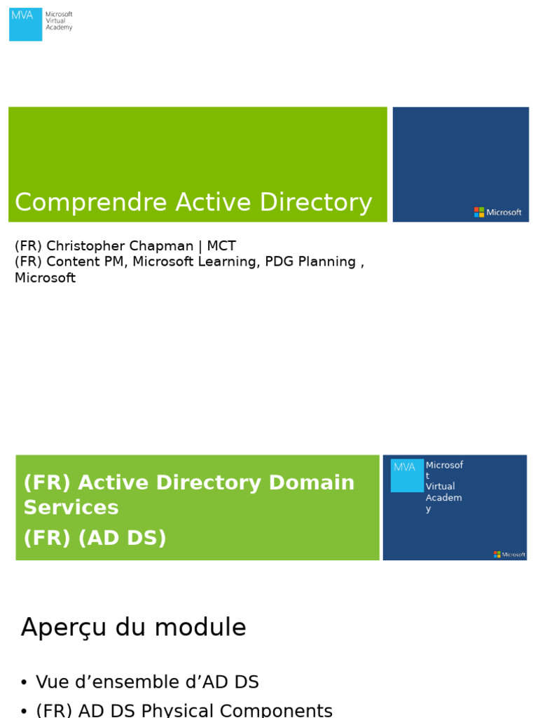 Comprendre Active Directory AD DS | PDF | Active Directory | Domain ...