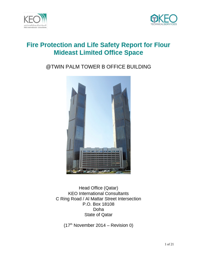 Fire Safety Report for Flour Mideast Office | PDF | Building ...
