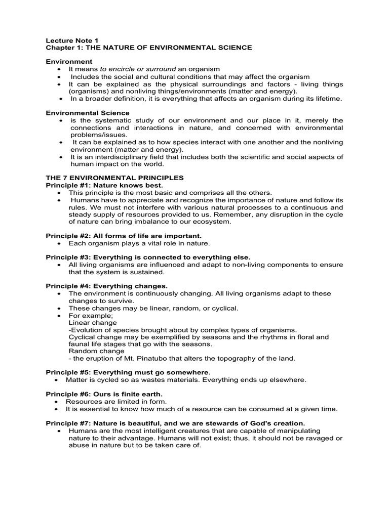 Chapter 1 Introduction To Environmental Science | PDF | Ecosystem ...