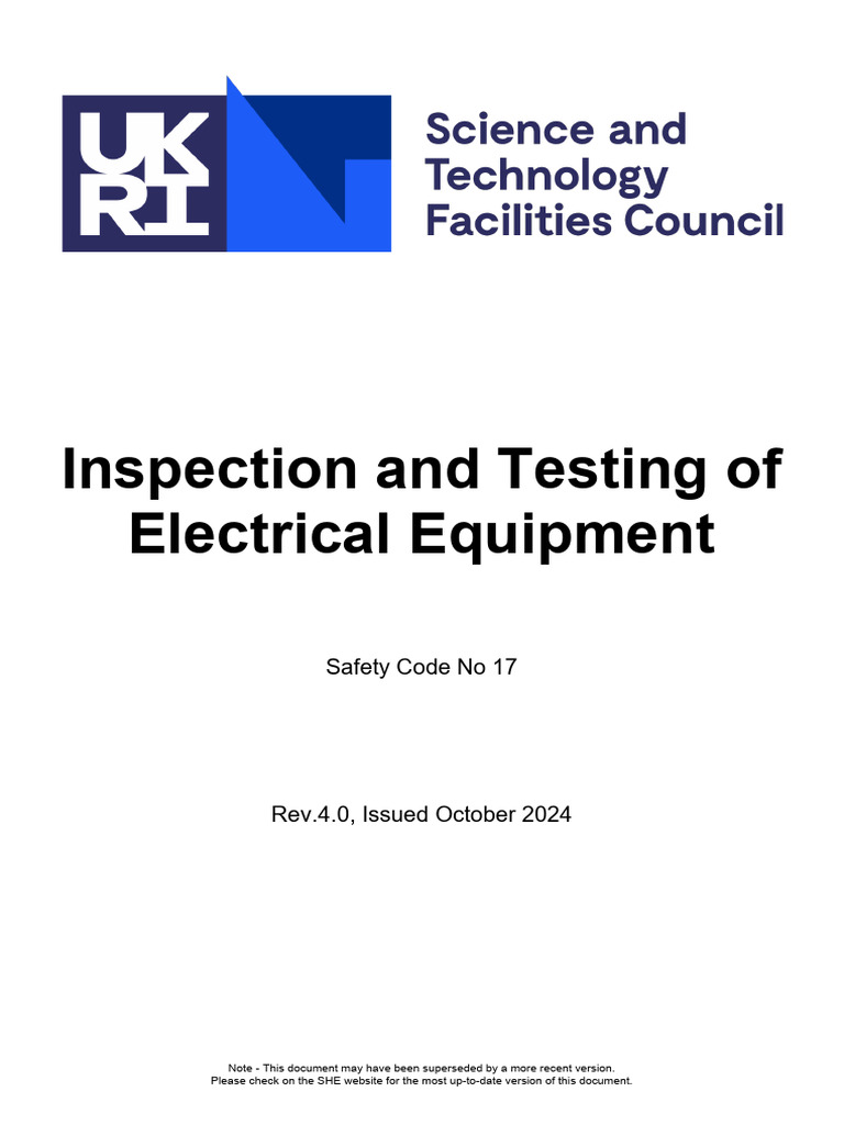 Electrical Equipment Inspection Guidelines | PDF | Electricity ...