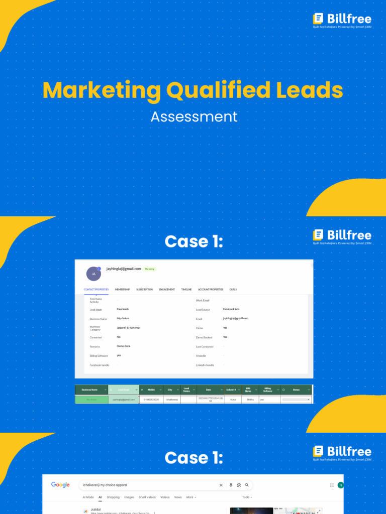 Marketing Qualified Leads Assessment | PDF