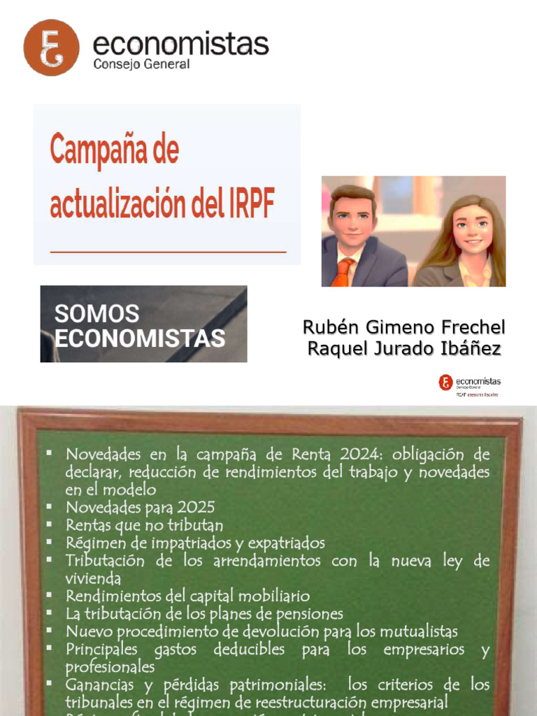 Novedades Fiscales Renta 2024 y 2025 | PDF | Salario mínimo | Impuestos