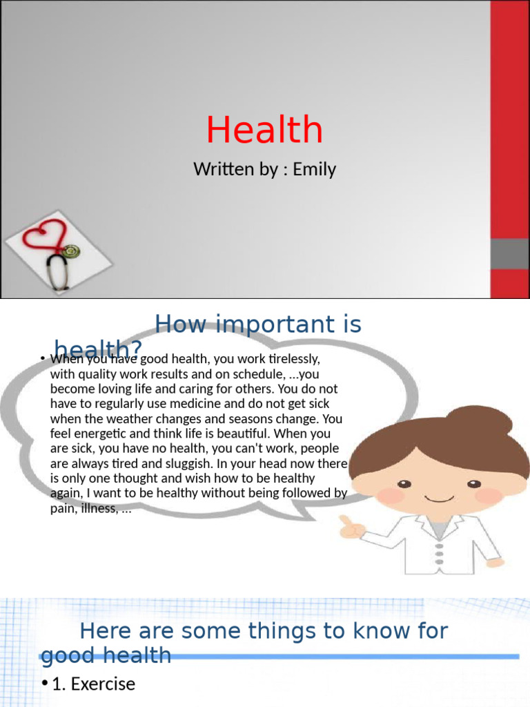 Essential Tips for Good Health | PDF