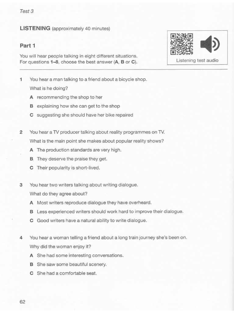 B2 Test 3 Listening | PDF