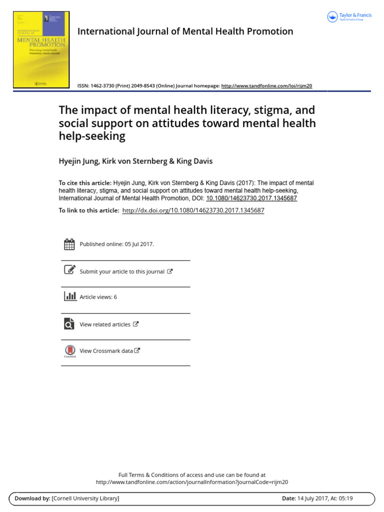 Mental Health Help-Seeking Attitudes Study | PDF | Survey Methodology ...