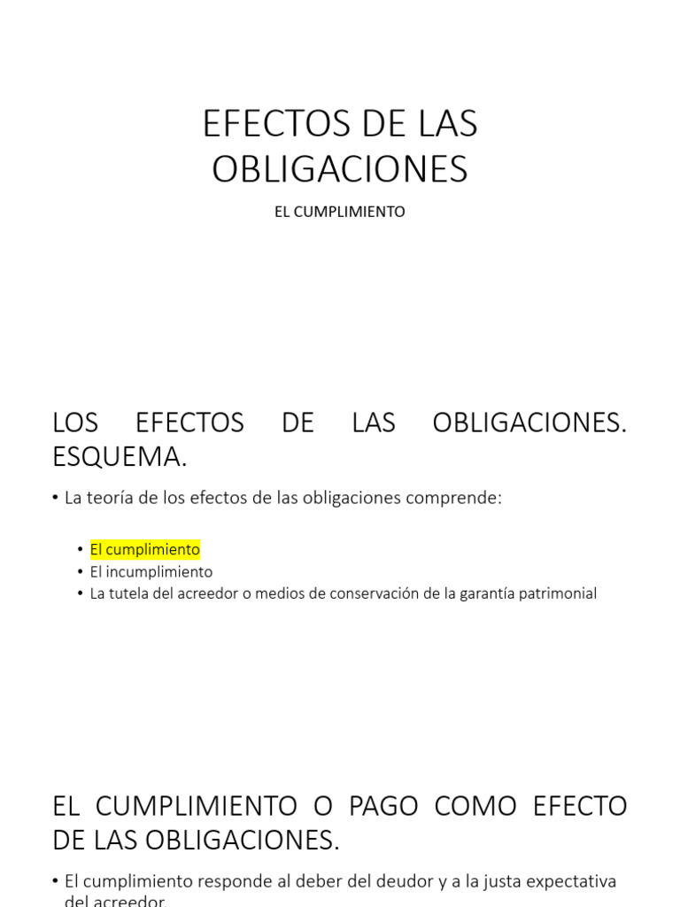Efectos y Cumplimiento de Obligaciones | PDF | Pagos | Subrogación