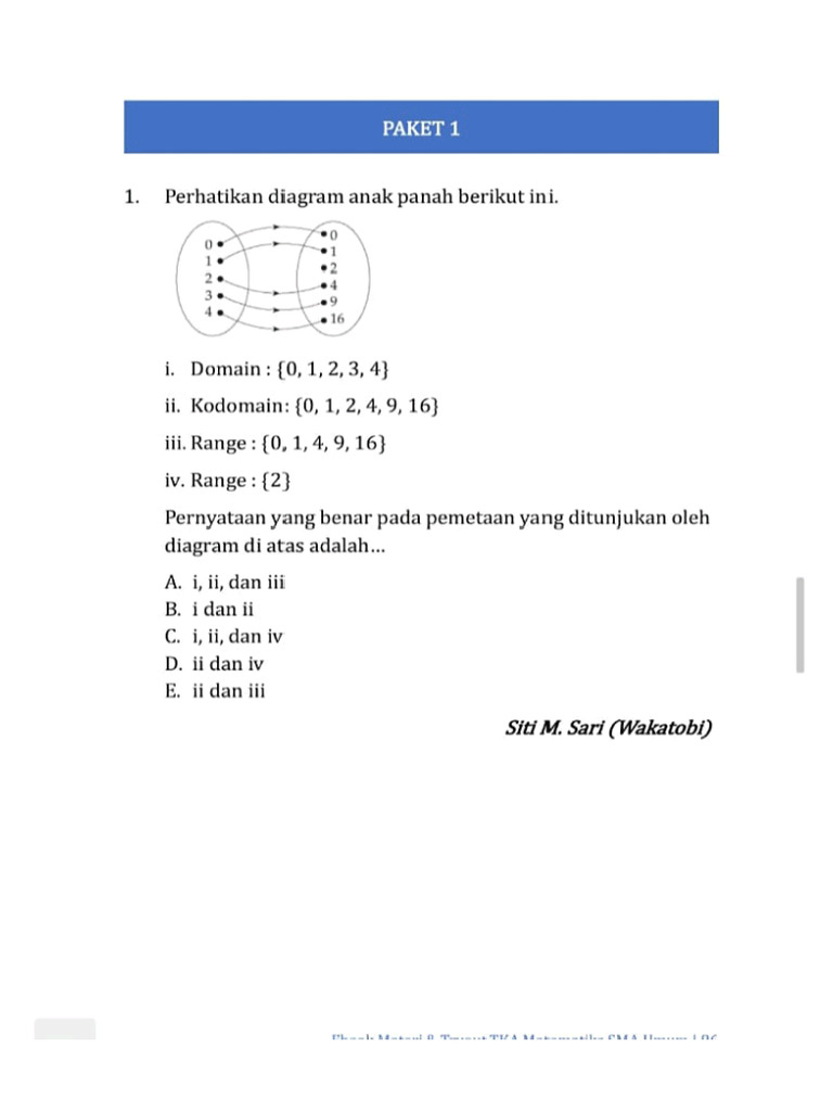 Latihann Soal TKA MTK | PDF