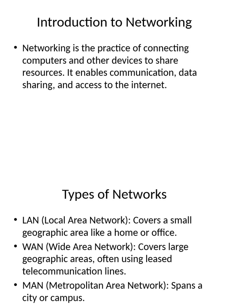 Networking Basics: Types & Protocols | PDF