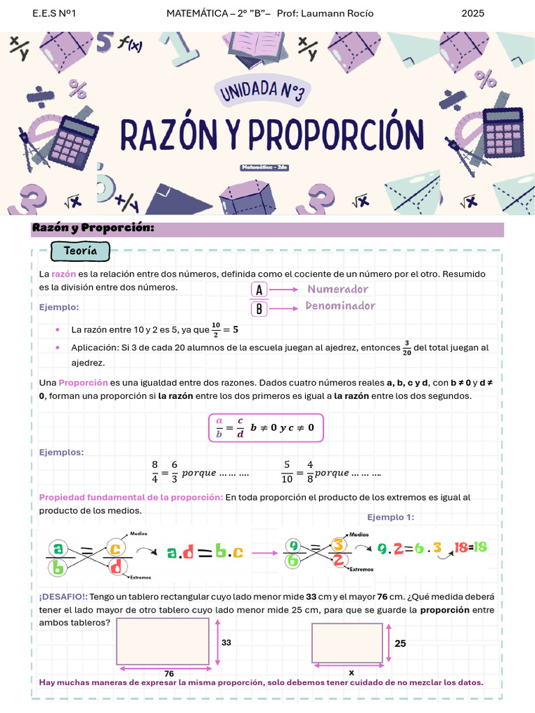 Razón y Proporción en Matemáticas | PDF | Porcentaje | Matemáticas