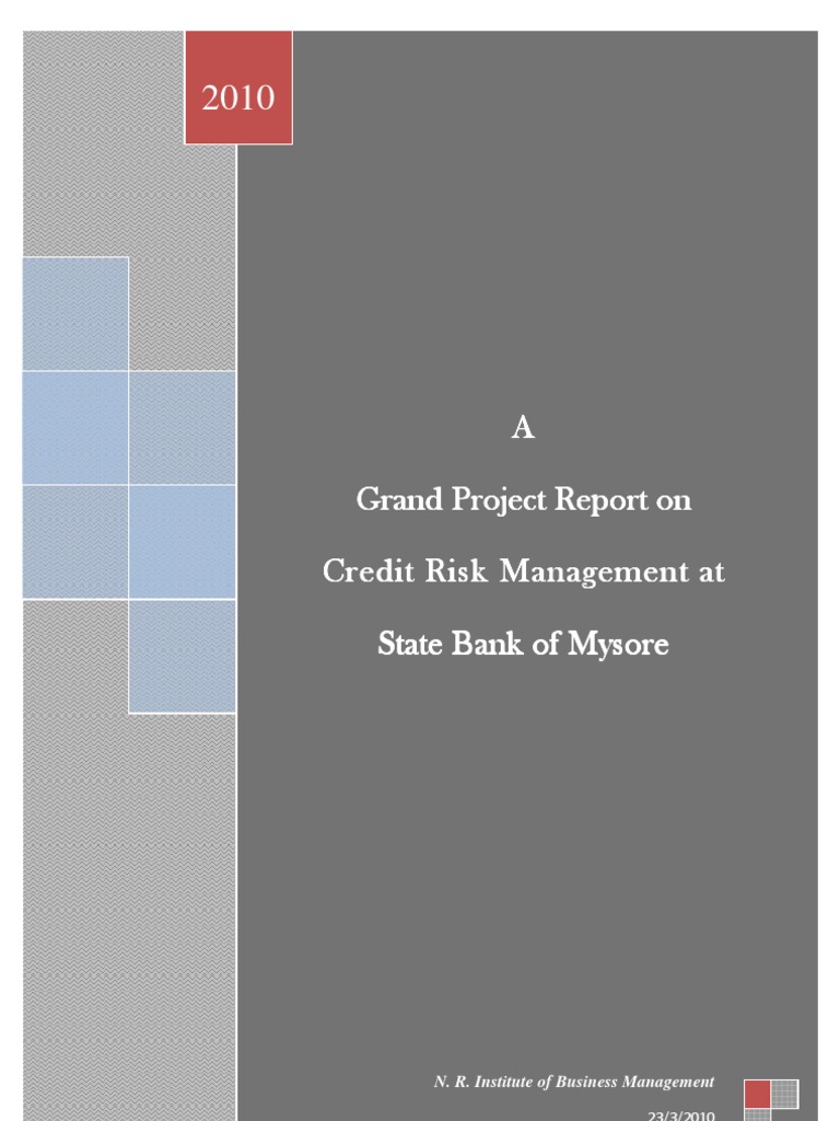 Crm State Bank of Mysore | Reserve Bank Of India | Banks