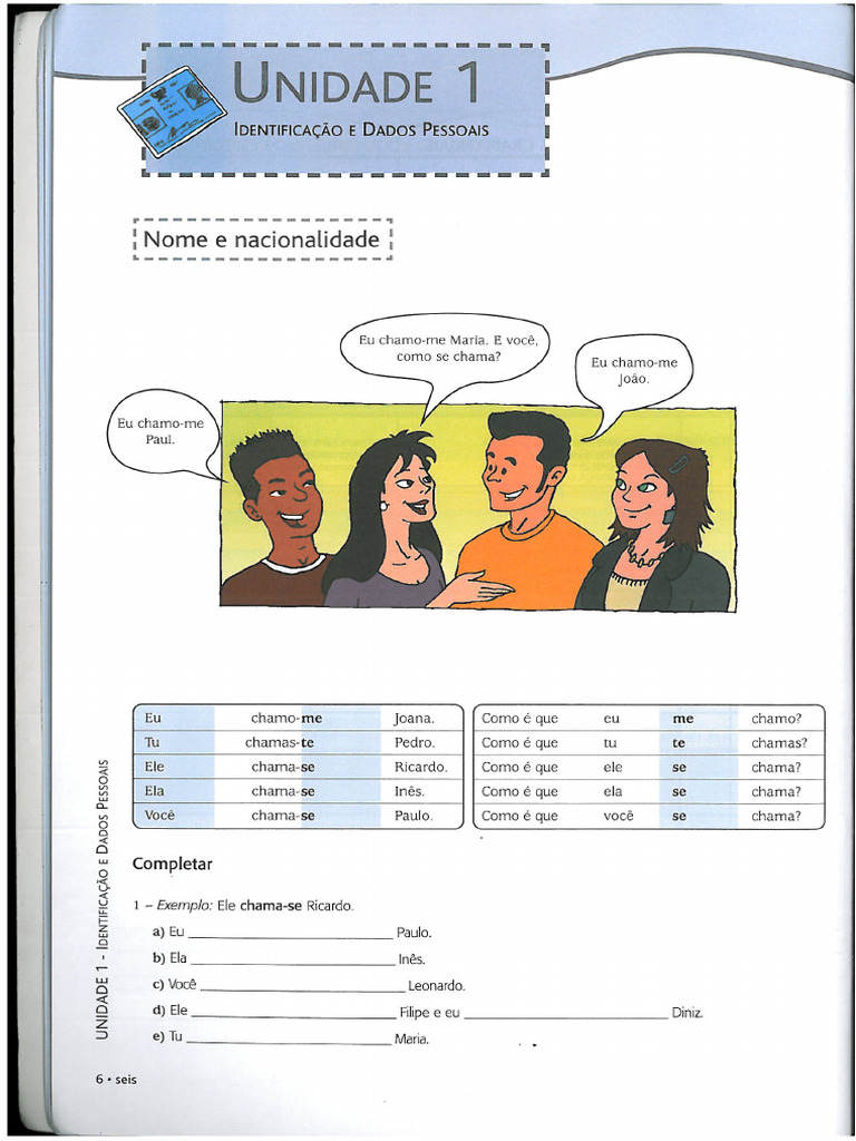 Aprender Português Unidade 1 | PDF