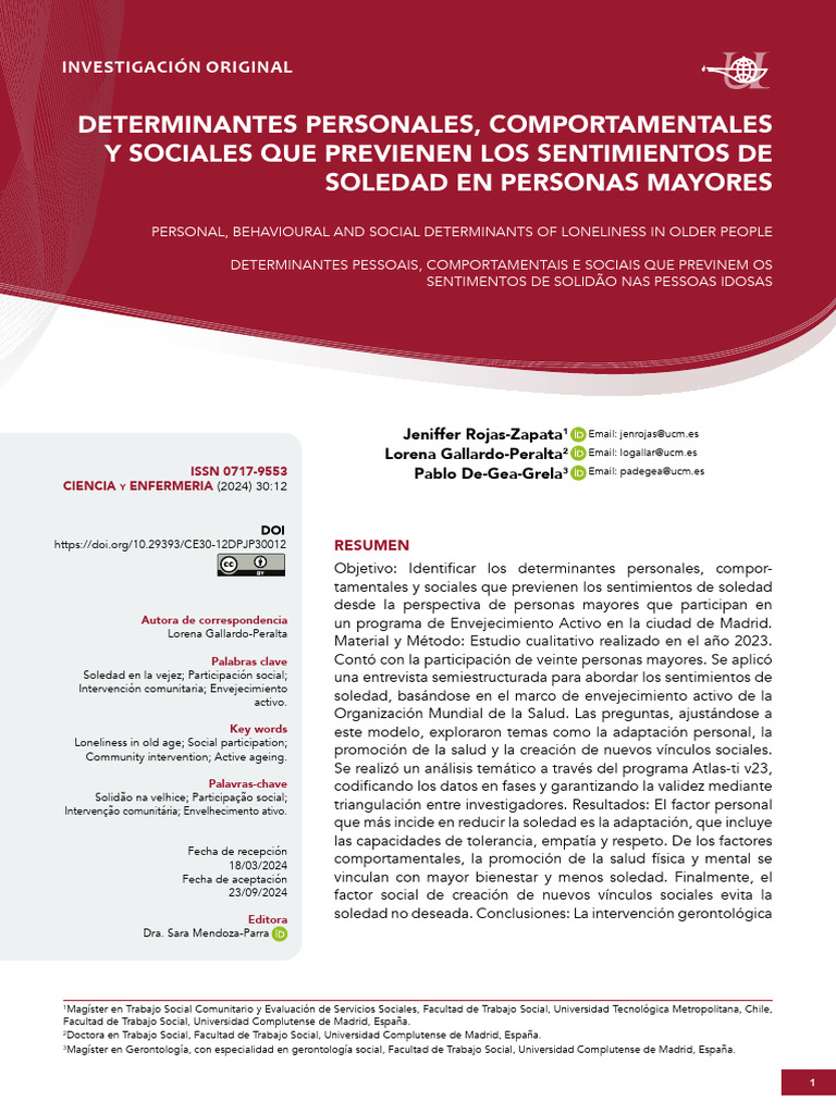 Prevención de Soledad en Personas Mayores | PDF | Soledad | Adultos