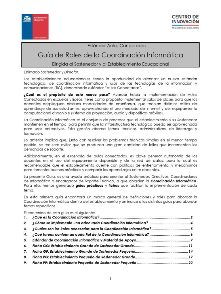 10.b. Guía de Roles de La Coordinación Informática | PDF | Informática ...