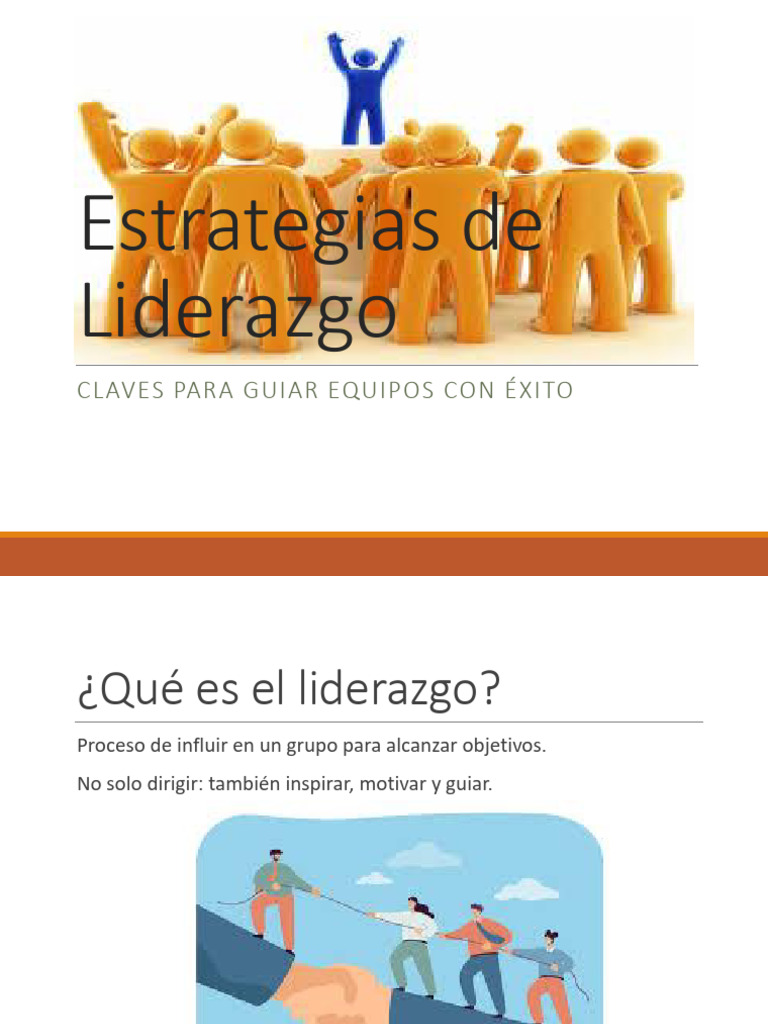 Estrategias Clave para un Liderazgo Efectivo | PDF