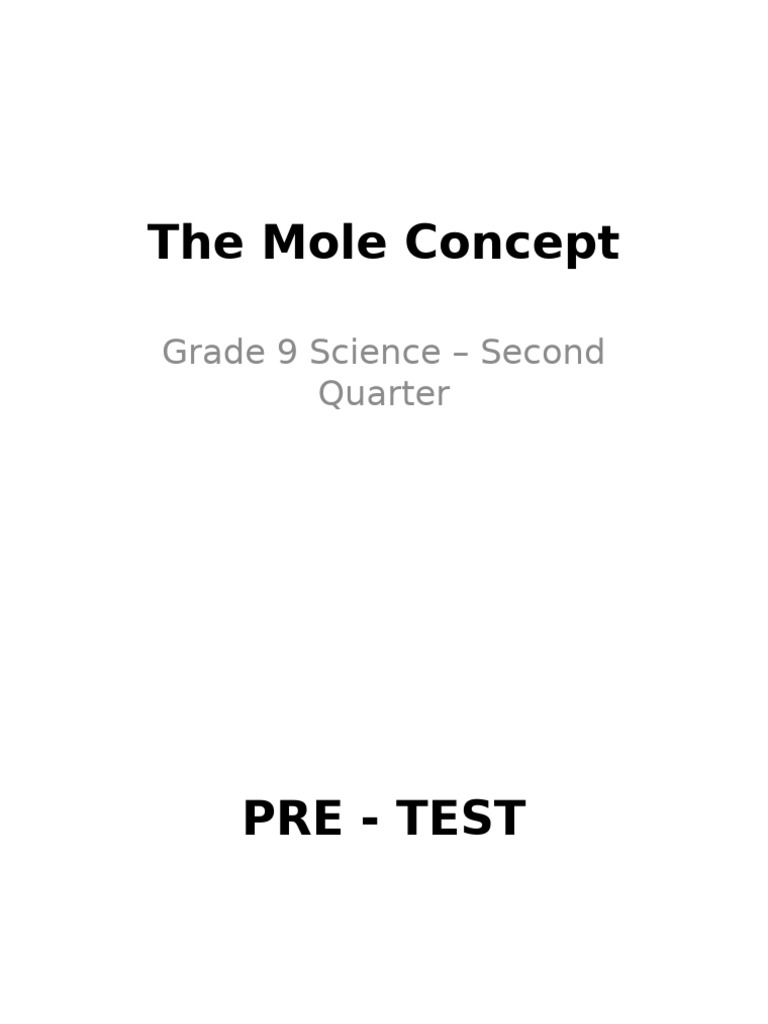 The Mole Concept Presentation | PDF | Mole (Unit) | Molecules