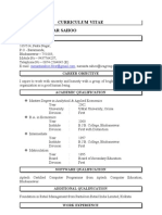 Curriculum Vitae Sumanta Kumar Sahoo: Address