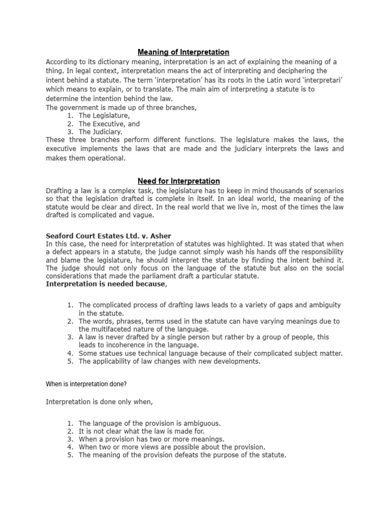 Understanding Legal Interpretation Methods | PDF | Statutory ...