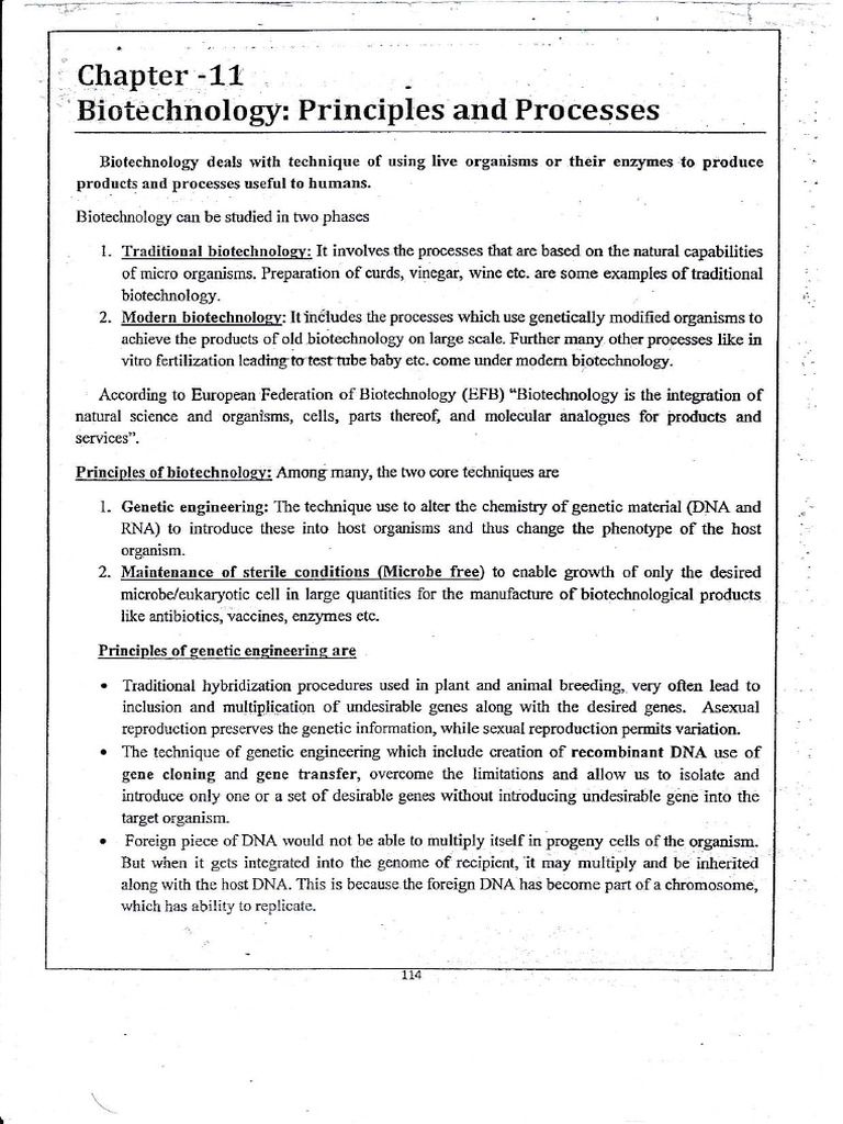 Biotechnology: Genetic Engineering Basics | PDF | Restriction Enzyme | Dna
