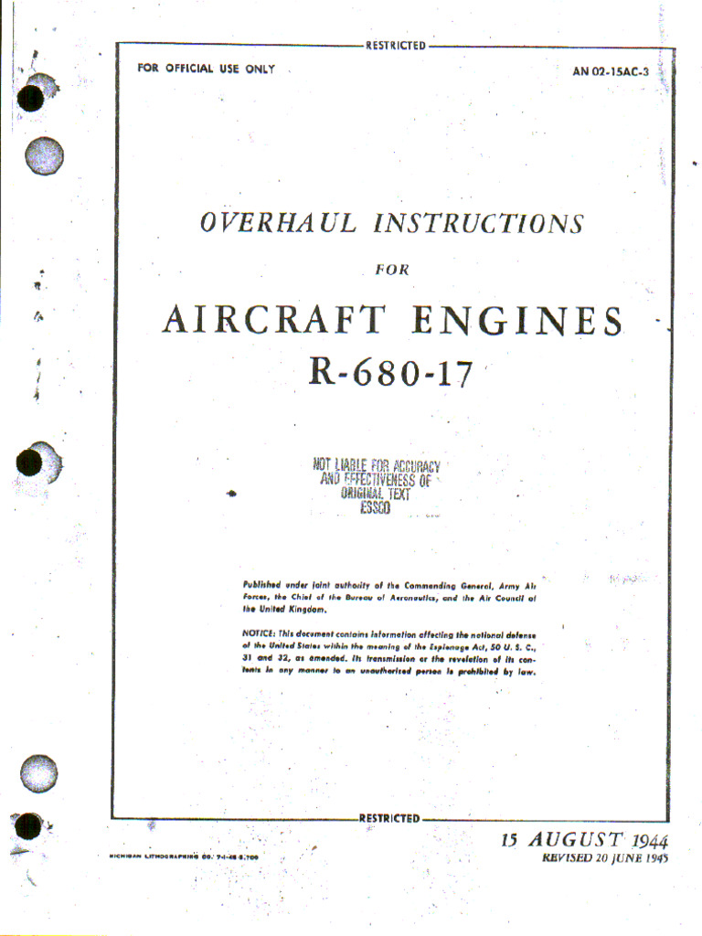 R 680 17 Overhaul | PDF
