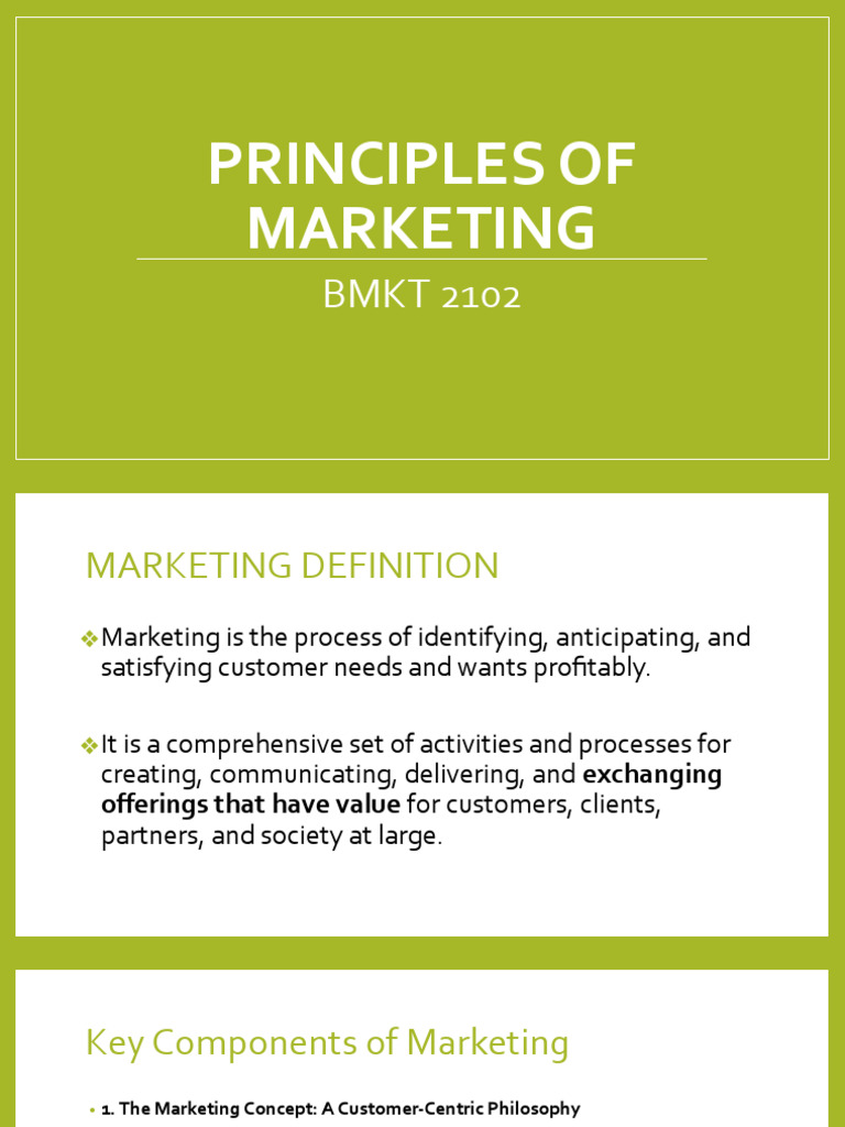 Marketing Principles and Concepts Explained | PDF | Marketing | Brand