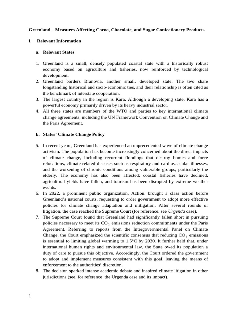 Greenland's Cocoa and Chocolate Policies | PDF | Climate Change ...