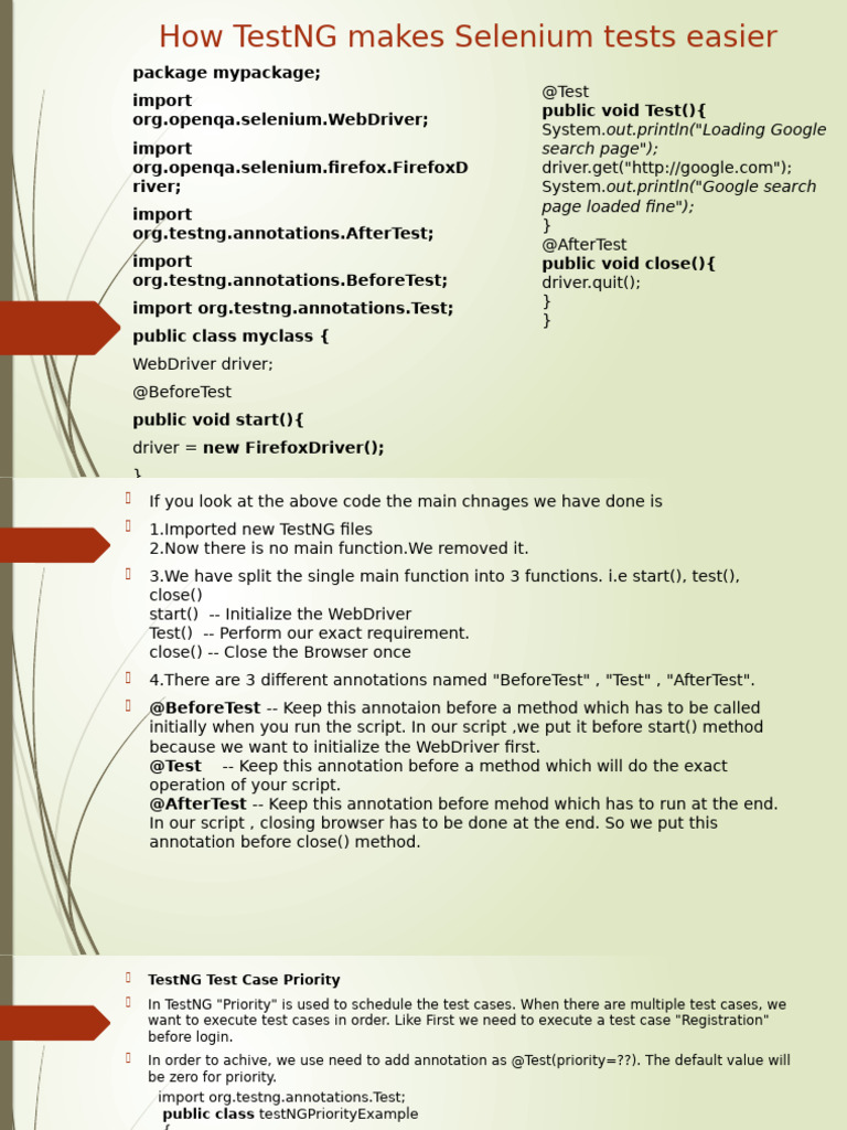 Automation Testing Day 18 | PDF | Selenium (Software) | Software ...