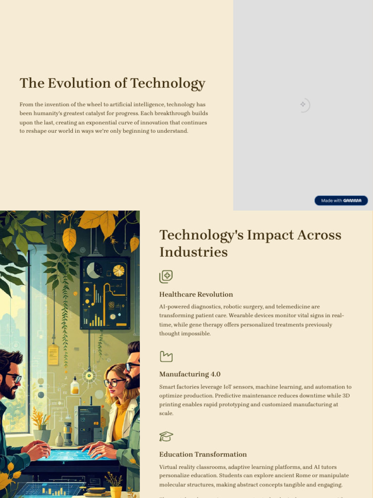 Technology's Impact on Industries | PDF
