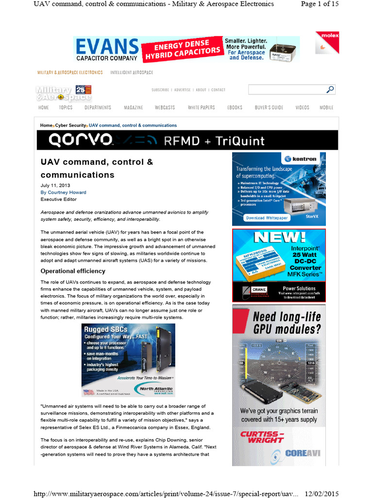 Advancements in UAV Command Systems | PDF | Unmanned Aerial Vehicle ...