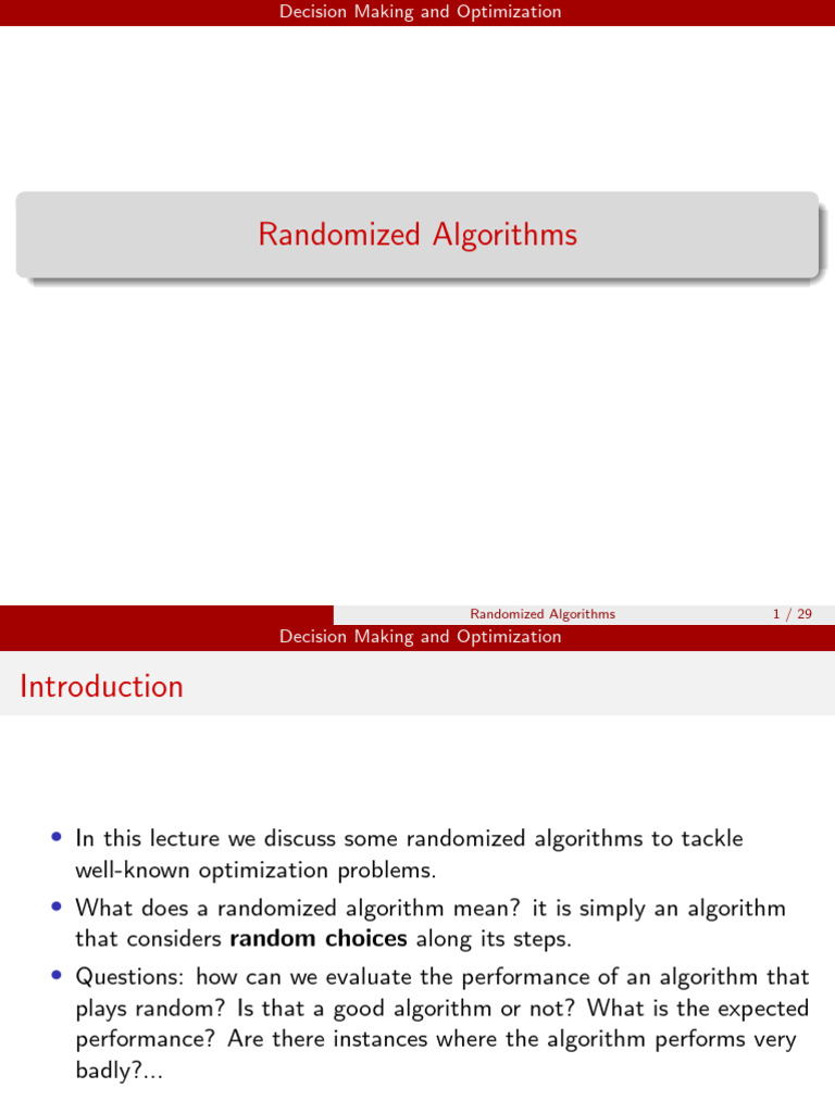 5f Randomized Algorithms | PDF | Vertex (Graph Theory) | Graph Theory
