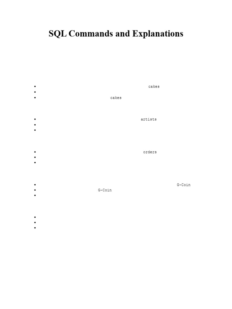 SQL Commands for Data Management | PDF | Table (Database) | Databases