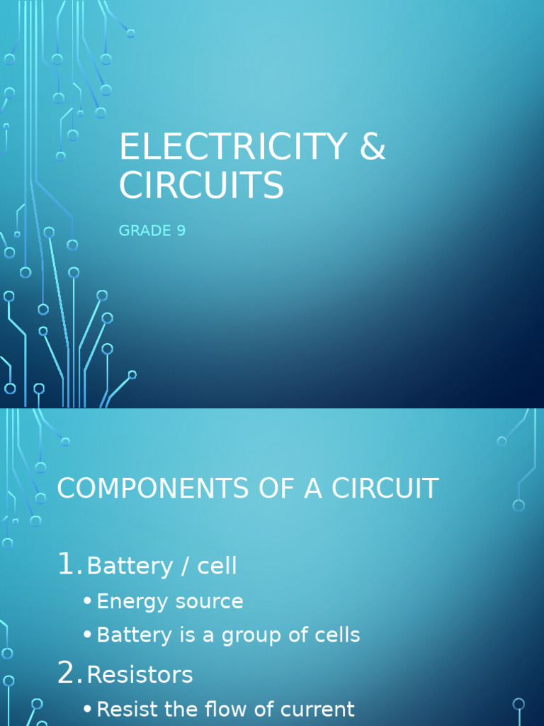 Grade 9 Electricity and Circuits Guide | PDF | Series And Parallel ...