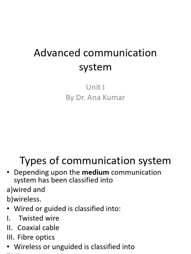 2.advanced Communication System | PDF