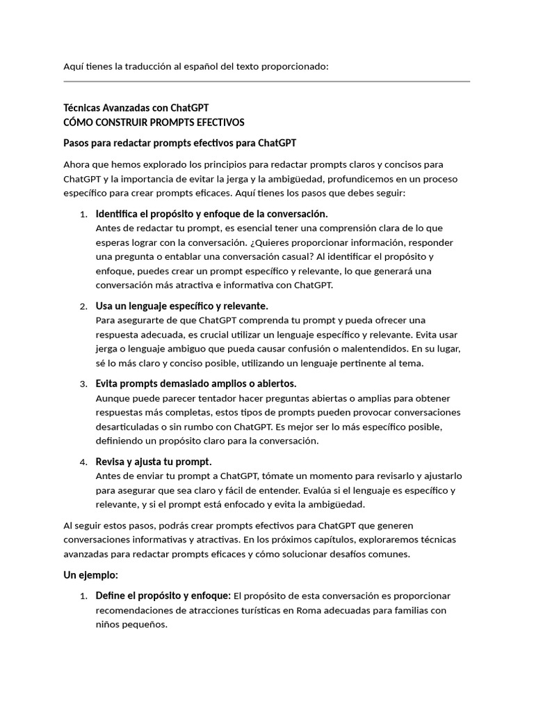 Prompts Efectivos para ChatGPT | PDF | Shell (informática)